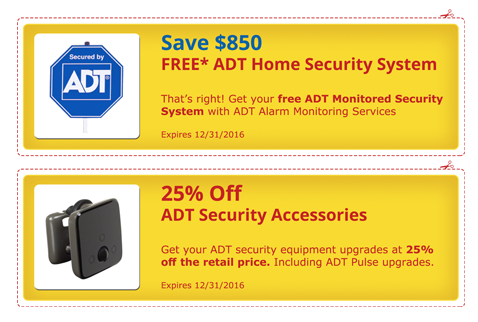 ADT Coupons and ADT Special Offers on Home Security Equipment