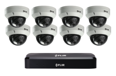 4K Security Cameras (8MP) - CCTV video surveillance 8 camera package with Flir NVR 3TB