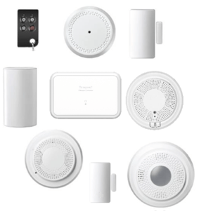 ADT Command SiX Sensors: door/window contacts, motions, glassbreaks, keyfobs, shock sensors, indoor siren, combo smoke/CO, smoke detector and wired to wireless convertor